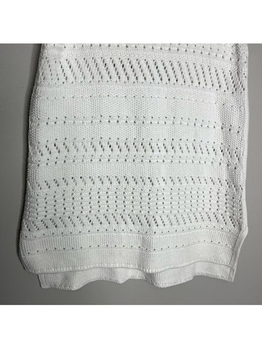 J. Jill Linen Cotton Blend Sleeveless Tunic Sweater White Crochet, size XSP - Picture 3 of 10
